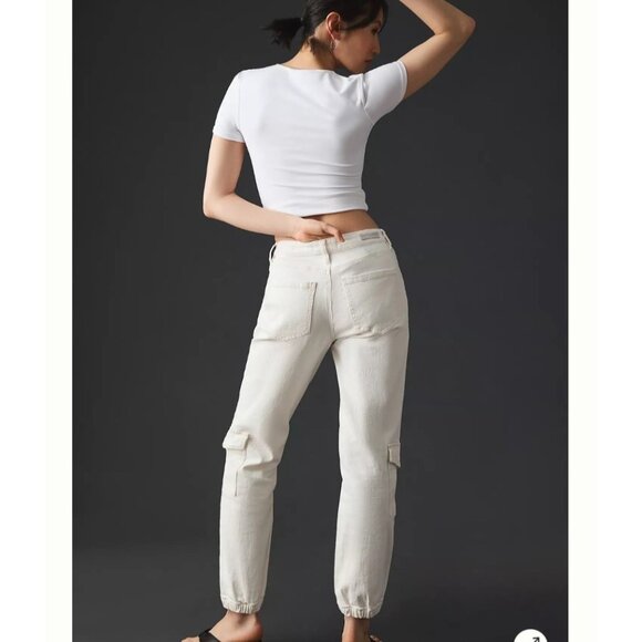 Sanctuary Brooklyn Women White High-Waisted Cargo Jogger sz 28 Pants (bin ii164) - Picture 2 of 16